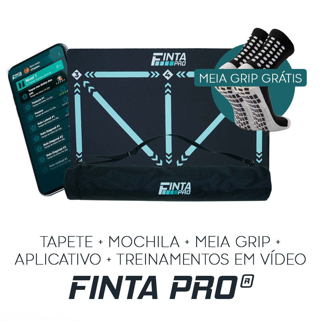 Finta PRO™ - Tapete e Aplicativo de Treinamento + Meia Grip Grátis